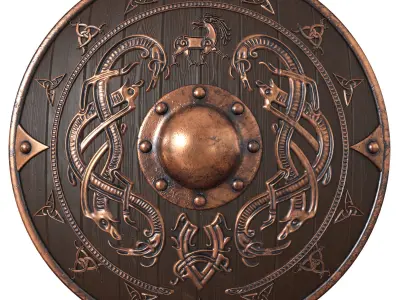 viking Shield 3D model 6