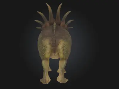 Spiky Sentinel  A Fierce Guardian with an Edge 3D model