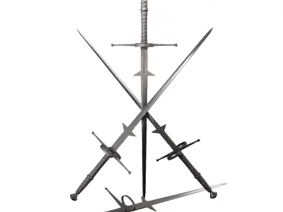 Zweihander Sword Low-poly 3D model purchase