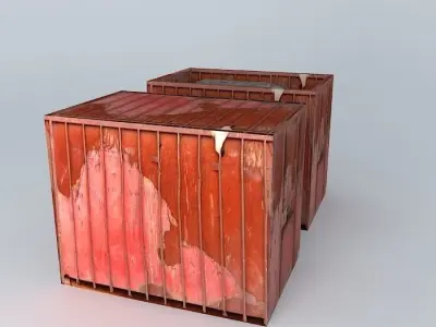 trash boxes Free 3D model