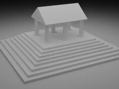 temple Free low-poly 3D model