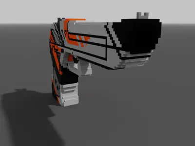 Desert Eagle Asimov Low-poly 3D model