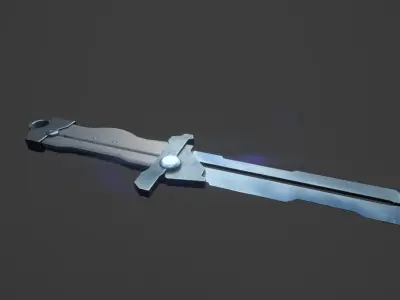 Knife samurai sword Low-poly 3D model purchase