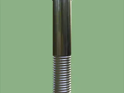 Steel Stained M12 Bolt Allen Counter Sink PBR 4K 3D model