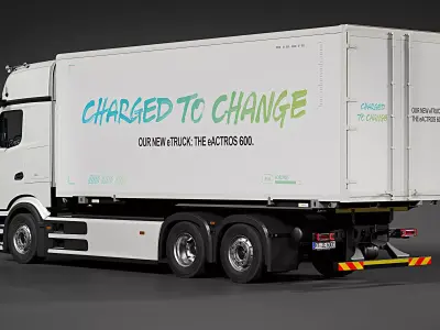 2025 Mercedes-Benz eActros 600 GigaSpace Box Truck 3D model