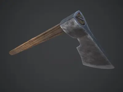 Medieval Axe Low-poly 3D model purchase