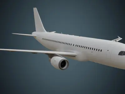 Airliner 1C Untextured 3D model