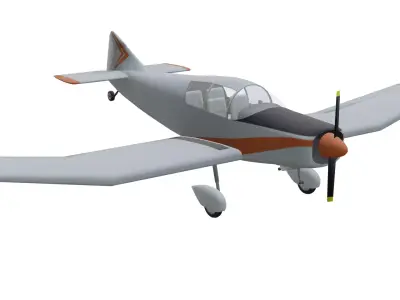 Jodel D140 Mousquetaire Low-poly 3D model