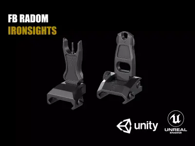FB Radom Ironsights Low-poly 3D model