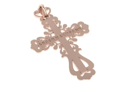 patterned cross 3D print model