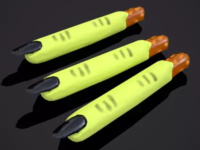 Finger Pretzel  Low-poly 3D model
