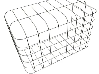 Basket wire Low-poly 3D model
