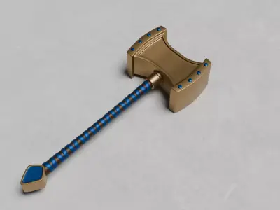 Guardian Hammer Low-poly 3D model