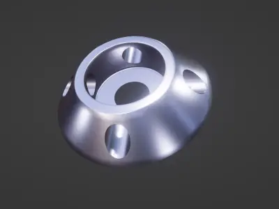 Tapered Circular Groove  Low-poly 3D model