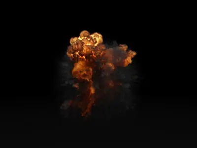 Super Realistic Explosion 10 - vdb animated 3D model