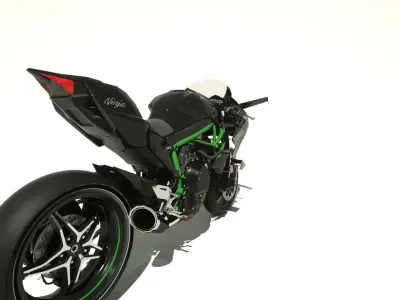 Kawasaki Ninja H2R  Low-poly 3D model