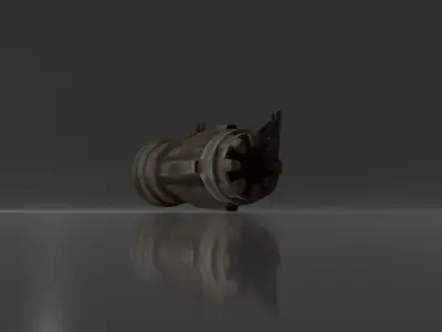 Sci-Fi Photon Blaster Laser Flash Light  Low-poly 3D model