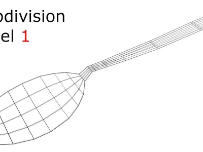 Fork Fork Fork Fork Fork Free low-poly 3D model