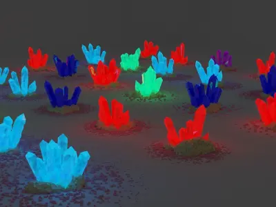 Crystal Pack 30 unique pcs 3D model