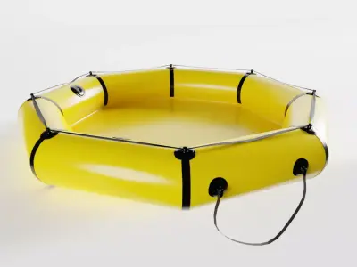 Life Raft Low-poly 3D model