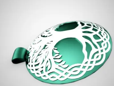 Tree Necklace Low-poly 3D model