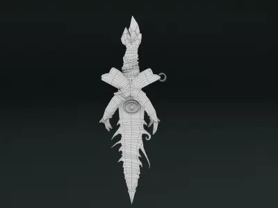 Stylized Sword Low-poly 3D model 4