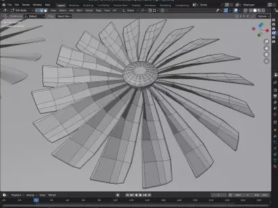 Impeller 18 blades Free low-poly 3D model