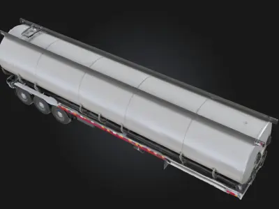 Tanker Trailer  Industrial Liquid Transport  3D model