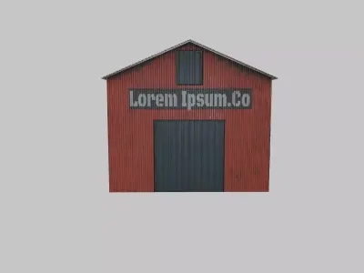 Warehouse Low-poly 3D model purchase