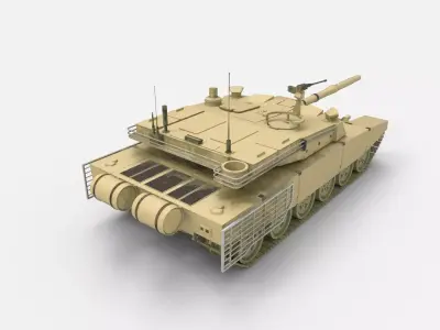 Military Tank  with Camo Variants 3D model