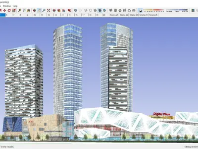 Sketchup Commercial Office Complex 207 3D model