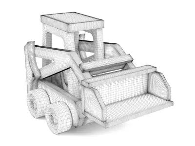Wooden toy loader 01 3D model