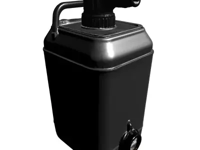 Portable Metal Liquid Dispenser Canister Low-poly 3D model