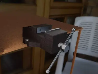 Vise  rusty vise tool  Free 3D model