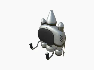 Jetpack D08 Light Steel - SciFi Character Design Low-poly 3D model