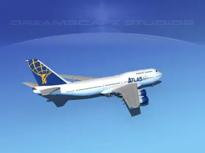 Boeing 747-400 Jumbo Jet Atlas 3D model