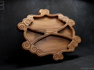 Antique Style Trays Pack - CNC Files for Wood 3D model