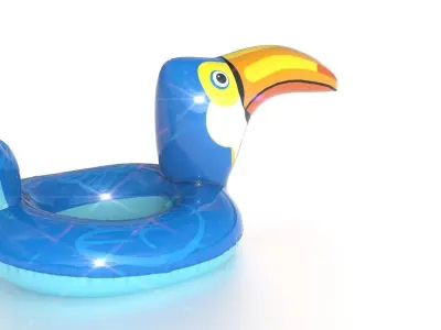 POOL FLOAT TOUCAN Low-poly 3D model