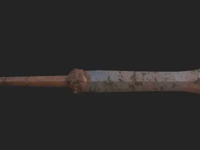 African Sword Free low-poly 3D model