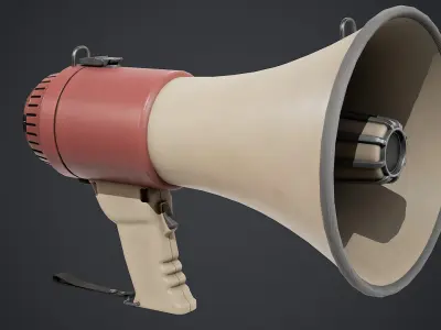 Megaphone - PBR Texture Low-poly 3D model