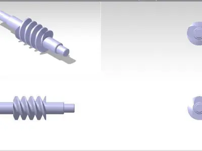 Worm pair Free 3D model