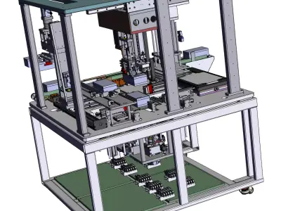 Semi-automatic packaging machine 3D model