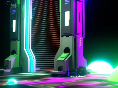 SCIFI TELEPORTATION DOOR 3D model