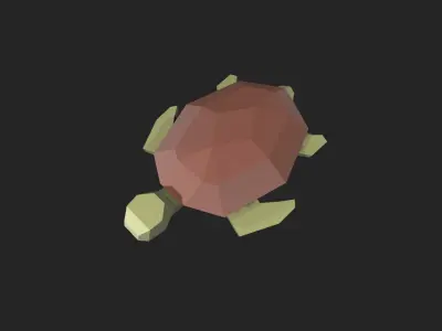 Low Poly Turtle Low-poly 3D model