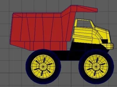 truck toy Low-poly 3D model purchase