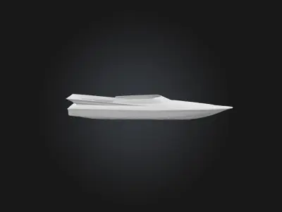 Hull for a high speed RC boat  designed for 3D printing 3D print model