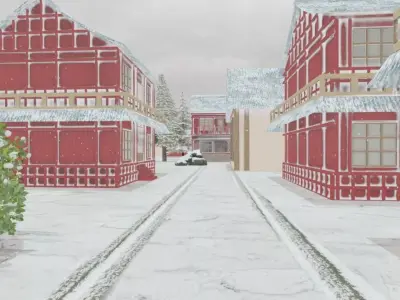 Winter Village 3D model order