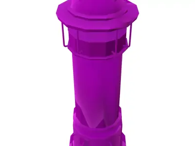 Science Fiction Incubator or Stasis Pod Low-poly 3D model