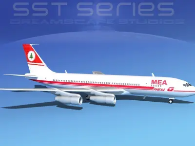 Boeing 707-320 SS Middle East Airlines 3D model
