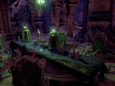 Deadly Ruins -  Modular low poly Unity and Unreal Pack Low-poly 3D model